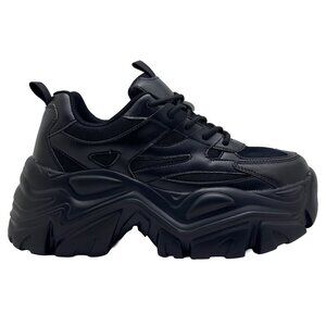 NEW BERNESS - BLAIR 06 Pitch Black Platform Sneakers